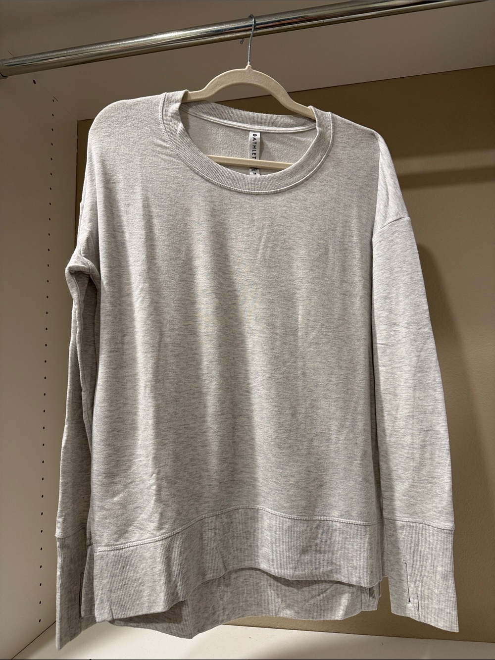 Athleta Light Gray Crewneck Sweatshirt